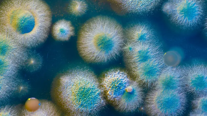 Close-up of mold colonies